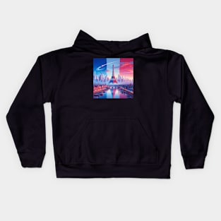 Future Paris Sci Fi Art Kids Hoodie